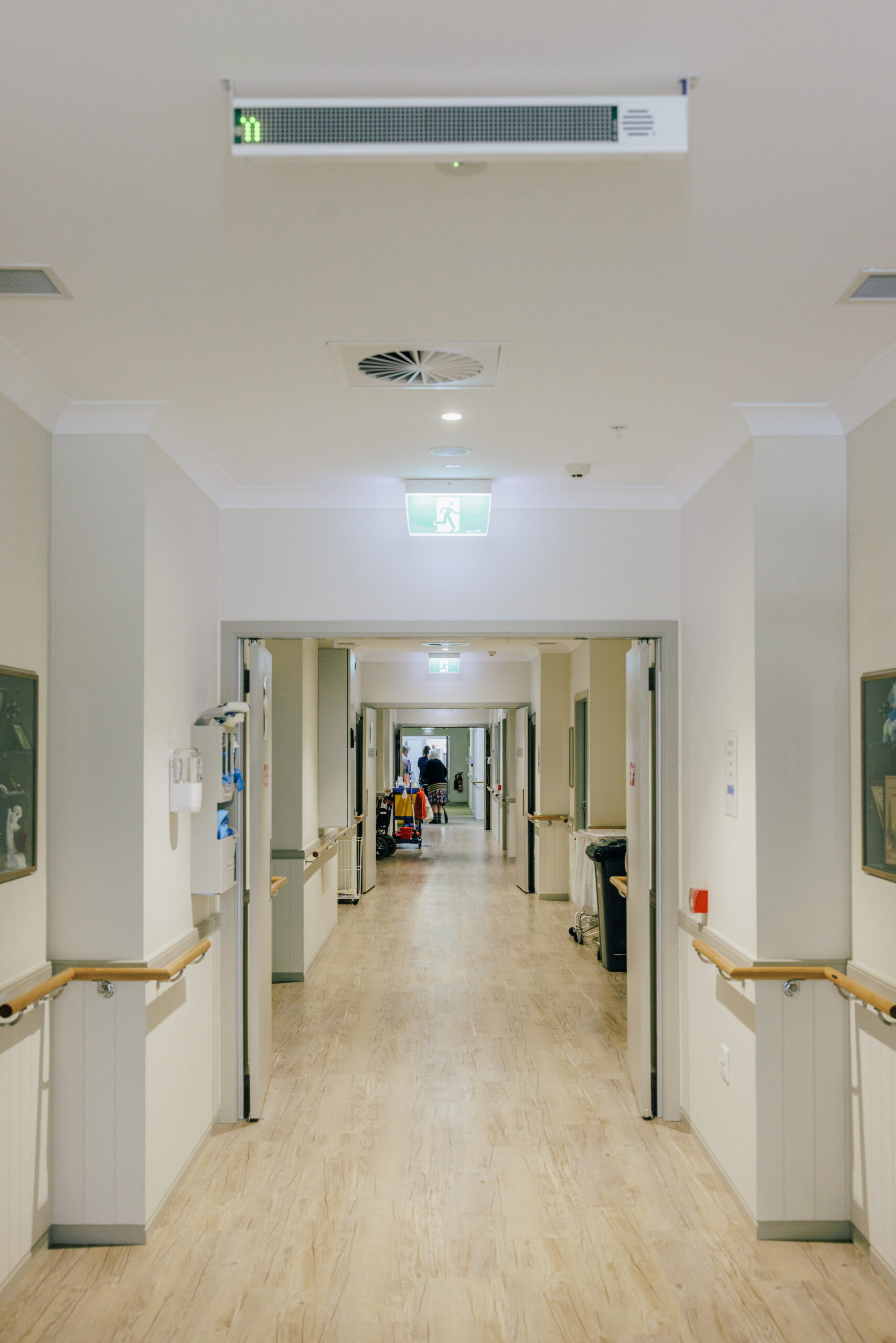 A bright hallway inside Burrowa House